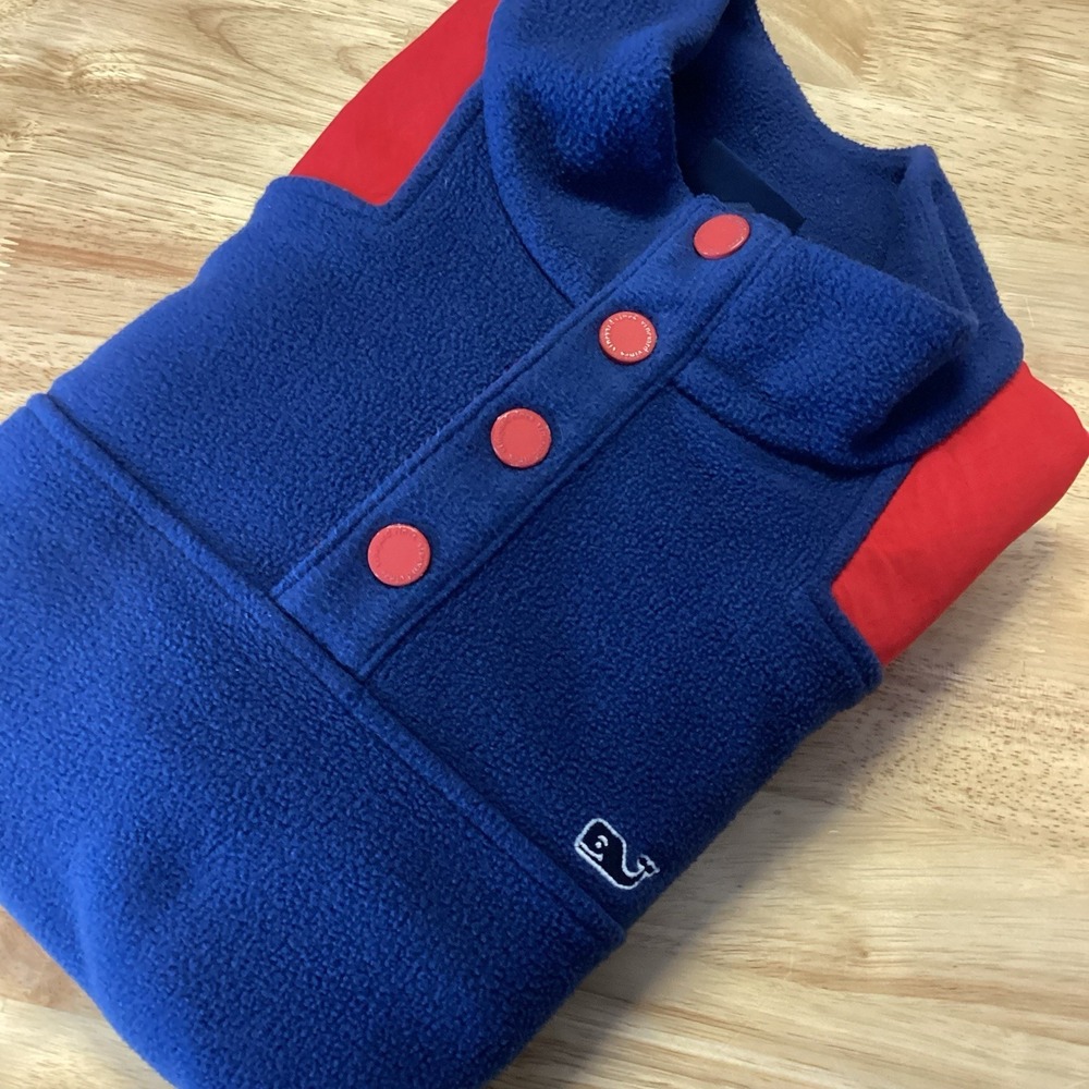 Vineyard Vines Mens Small Fleece‎  1/4 Snap Pullover Sweatshirt Sweater